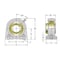 Ami Bearings SINGLE ROW BALL BEARING, 2'' ZINC WIDE SET SCREW NICKEL TAPPED BASE PLW BLK UCTB210-32NPMZ2 - alternate 2